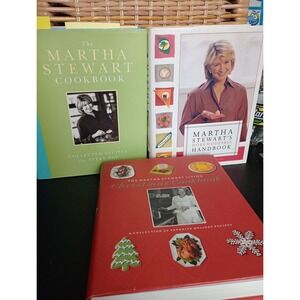 Lot‎ 3  Martha Stewart Cookbooks Hors D'oeuvres, Christmas, Everyday HC VGUC